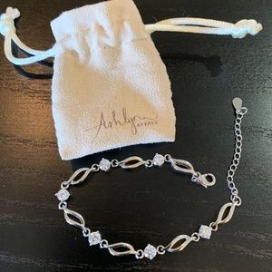 Ashlynn Avenue 18K White Gold Plated Link Bracelet